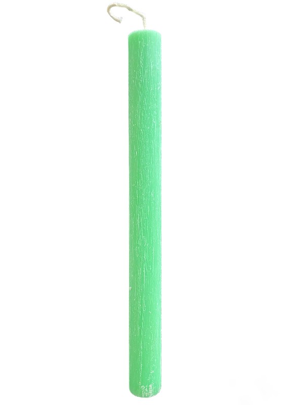 Πασχαλινή λαμπάδα στρογγυλή ξυστή πράσινη