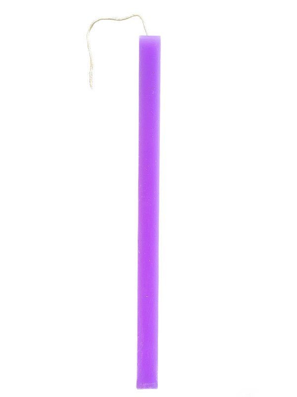 Πασχαλινή λαμπάδα τετράγωνη μοβ